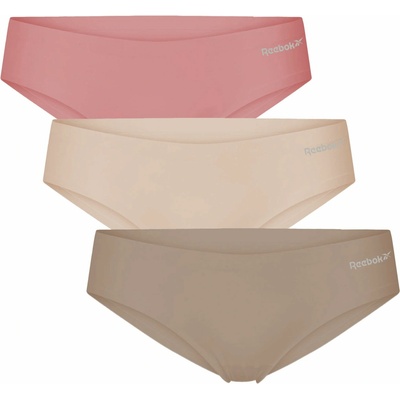 Reebok Dámske nohavičky SUSIE 3 PACK Ružová béžová Hnedá