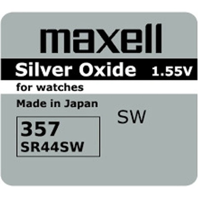 Maxell Батерия сребърна Maxell Oxide SR44, 1.55V, 1 бр (MLBSSR44SW)