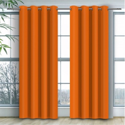 Mondo Italia Hotový záves na kruhoch Heaven oranžový Oranžová 140x230 cm