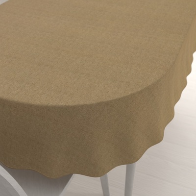 Biante Dekorační oválný ubrus PML-121 Zlatohnědá režná 100x140 cm