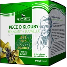 PRIESSNITZ Kolagény + Boswellia Starostlivosť o kĺby 90+30 tabliet