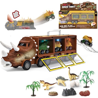 dino Woopie Nákladné auto ssaurami s vystreľovačom a autíčkami