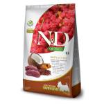 Farmina N&d dog grain free quinoa skin & coat venison mini - за чувствителен стомах, лъскава козина и здрава кожа, за кучета над 1 година, от малки породи, с еленско, киноа, кокос и куркума - 800 гр pnd008008