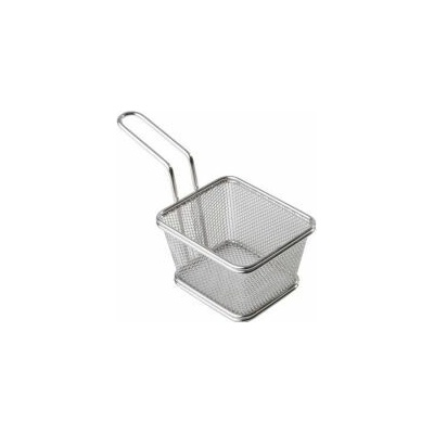 Košík pro servírování jídla nerez 10,5x13,5x8 cm APS, hranatý, vysoký