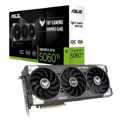 ASUS VGA NVIDIA GeForce RTX 5060 Ti TUF GAMING OC 16G, 16GB GDDR7, 3xDP, 1xHDMI 90YV0MG0-M0NA00