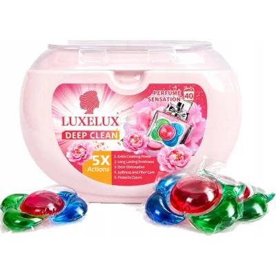 Luxelux Deep Clean 5v1 intenzivně parfémované prací kapsle 40 PD