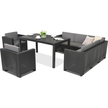 BICA Комплект антрацитни техноратанови мебели Colorado Comida 7 Bica (BCCOMIDA7ANT)