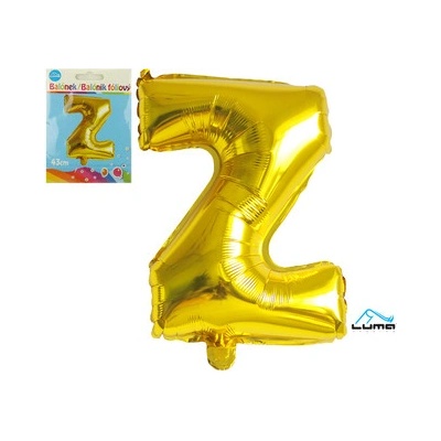 Balónek foliový "Z" ZLATÝ LUMA