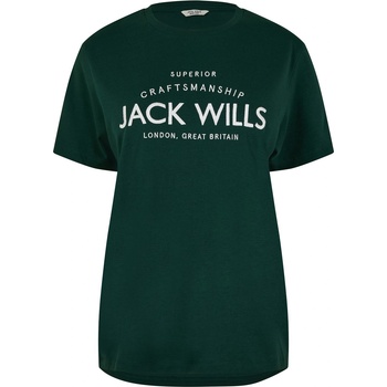 Image 1 of Jack Wills Дамска тениска Jack Wills Forstal Boyfriend T-Shirt Ladies - Dark Green