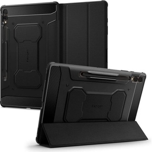 Spigen Противоударен Калъф за Samsung Tab S10 Plus/ S9 Plus 12.4", Spigen Rugged Armor Pro Case, Черен (ACS06539)