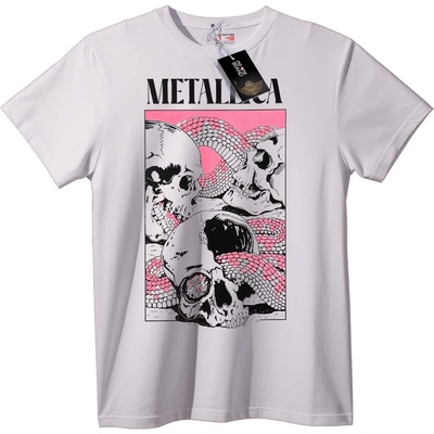 NOONEBRAND Тениска Metallica Змийски Череп - M, Black
