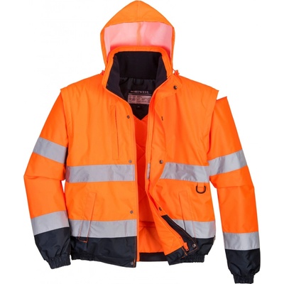 Portwest C468 Hi Vis reflexná bunda 2v1 oranžová