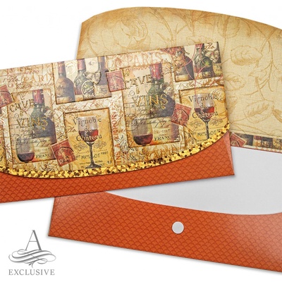 ARGUS Obálka na voucher - Víno a poháre 95-6007