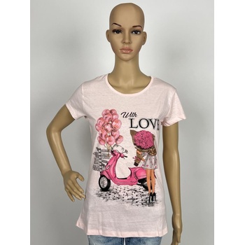 Namso Dámské trička WITH LOVE Růžová