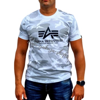 Alpha Industries Basic T-Shirt Camo tričko pánske white camo biele