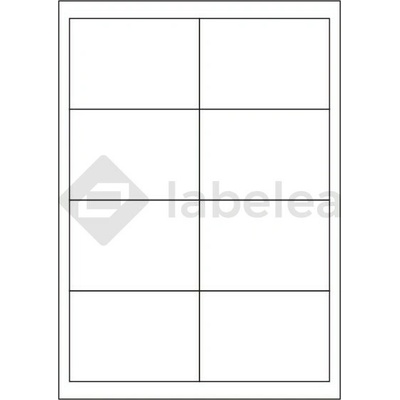 Labelea Samolepiace etikety 97x67,7 mm biele papierové, na hárku A4, pre laserovú a atramentovú tlač, Farba etikiet Biela, Počet hárkov v balení 100 EPY097067W008S