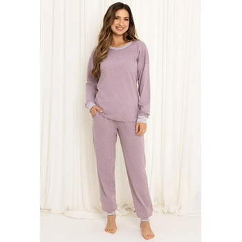 Regina Bavlnené dámske pyžamo Avril fialové