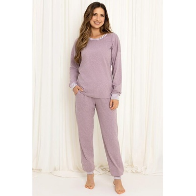 Regina Bavlnené dámske pyžamo Avril fialové