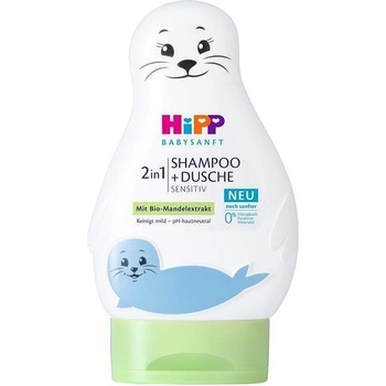 Hipp Babysanft dětský šampon na vlasy a tělo Seal 200 ml