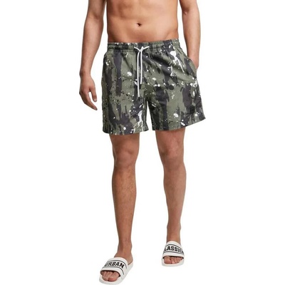 Urban Classics Бански гащета Urban classics Pattern swimming shorts - Green (White Dot Camo)