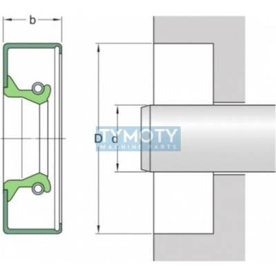 Gufero 17,48x28,55x6,35 (NBR-B) CRW1 R SKF CR 6741