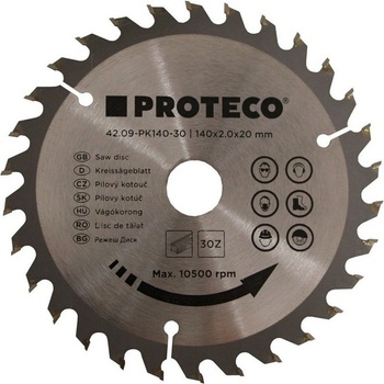 Proteco 09-PK140-30 kotouč pilový SK 140x2.0x20 30z 42.09-PK140-30