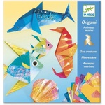 DJECO Комплект за оригами Djeco - Морски създания, с 24 металик хартии (DJ08755) - ozone