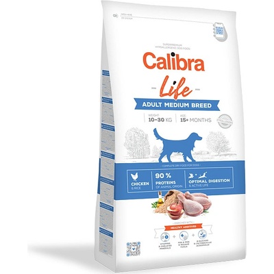 Calibra Dog Life Adult Medium Breed Chicken 2 x 12 kg