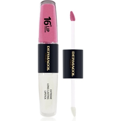 Dermacol 16H Lip Colour dlhotrvajúci rúž a lesk na pery 11 Soft Heart 2 x 4 ml