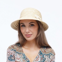 Krumlovanka letní slaměný dámský klobouk s rozšířeným kšiltem Fa-43510 natural