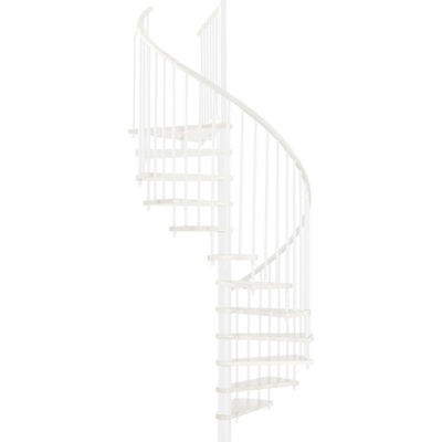 Minka STAIRS Kombinované točité schodiště Spiral Wood bílá/bílá pr. 120 cm