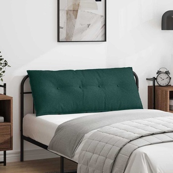 vidaXL Възглавница за гръб Тъмен зелен 120 x 19 x 50 см текстил (42014792)