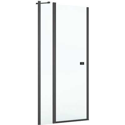 Roca Capital sprchové dvere 80 cm výklopné čierna matná/priehľadné sklo AM4608016M