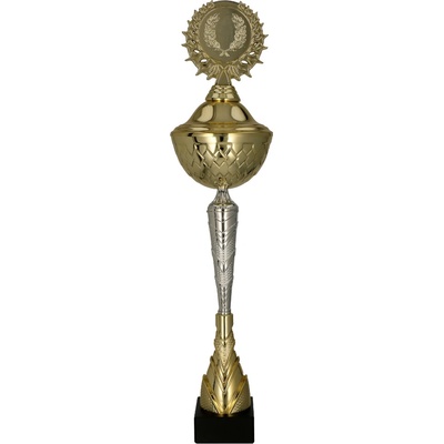 Pohár kovový zlato stříbrný Výška: 27,5 cm Průměr: 8 cm