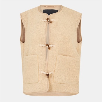 Threadbare Елек Threadbare Women's TB Itoje Lightweight Quilted Gilet - Ecru