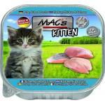 MAC's Mac’s Cat Kitten GRAIN FREE, пастет за подрастващи котки, БЕЗ ЗЪРНО, с пуйка, пиле и сьомга, 85 гр - Германия - 513VE