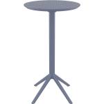 Bogdan Furniture Am Маса Бар Скай ф60/110h сгъваема тъмно сива