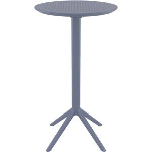Bogdan Furniture Am Маса Бар Скай ф60/110h сгъваема тъмно сива