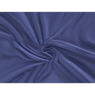 Kvalitex satén prostěradlo s gumou tmavě modré 180x200