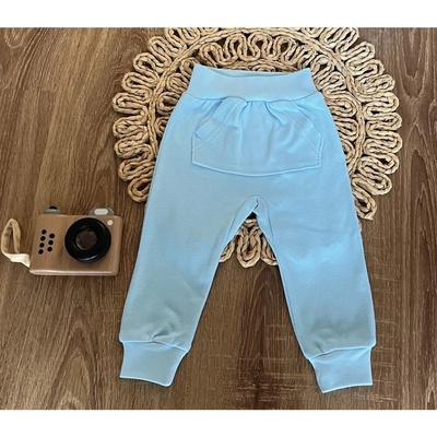 Mamatti Tepláky s kapsami bavlna Dino park modré