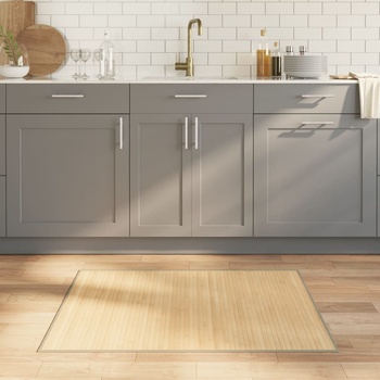 Image 1 of vidaXL Килим, правоъгълен, светъл натурален, 80x100 см, бамбук (376903)