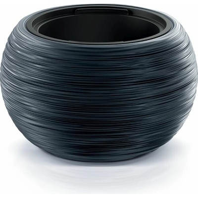 PROSPERPLAST Kvetináč s vkladem FURU BOWL antracitový 37,8cm