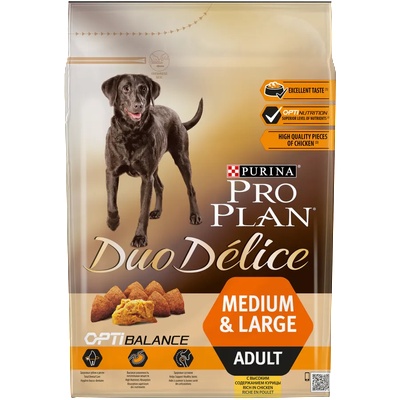 Purina Pro Plan Duo Delice Adult Medium & Large Chicken - пиле с ориз, за кучета средни и големи породи 10 кг