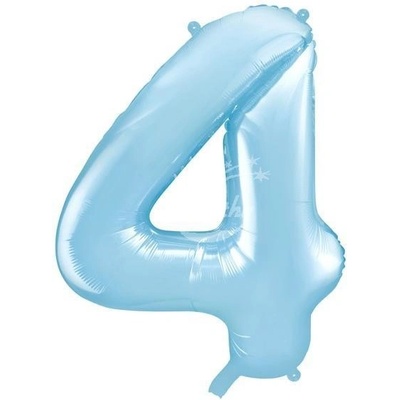 Fóliové číslo 4 světle modré 86 cm