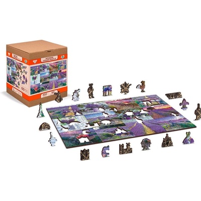 WOODEN CITY Dřevěné Levandulová Francie 2v1 300 dielov EKO