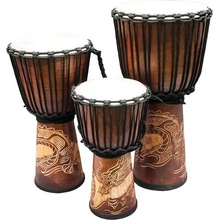 Authentic Djembe Bali Mahagón 50cm s rezbou Draka