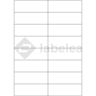 Labelea Samolepiace etikety 105x37 mm biele papierové, na hárku A4, pre laserovú a atramentovú tlač, Farba etikiet Biela, Počet hárkov v balení 1000 EPM105037W016J