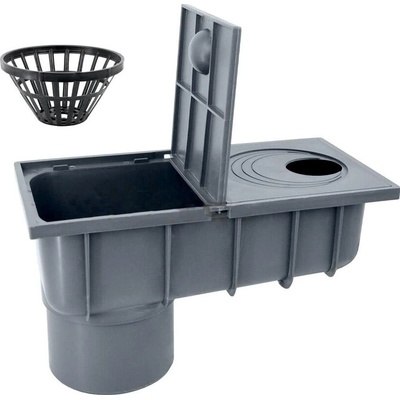 Chuděj Lapač strešných splavenín spodní PP 305 x 155 mm čierna KV 110 325 A