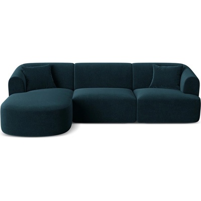 Cosmopolitan Design Кадифен ъглов диван в петролен цвят (ляв ъгъл) Campi - Cosmopolitan Design (COS_LC_L_120_F1_CAMPI5)