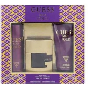 GUESS Комплект за мъже Guess Man Gold - Тоалетна вода 75 мл + 226 мл + 200 мл